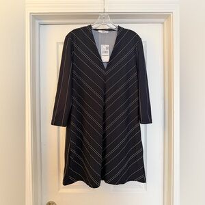 Mango navy Dress with White Stripes